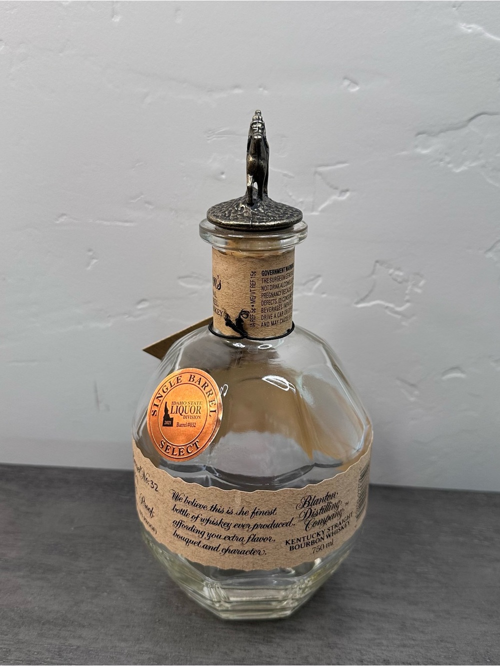 Blanton's Single Barrel Bourbon Letter B Horse Topper - Picture 5 of 6